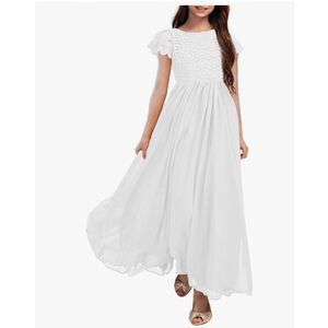 NEW Girls Chiffon Wedding Bridesmaid Flower Girl Dress 12/13 Yrs